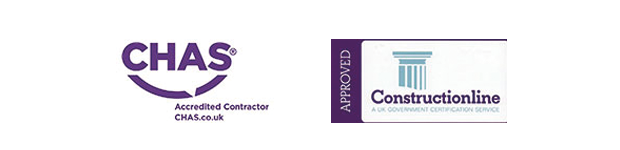 chas and construction logo accreditations