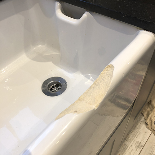 belfast sink before